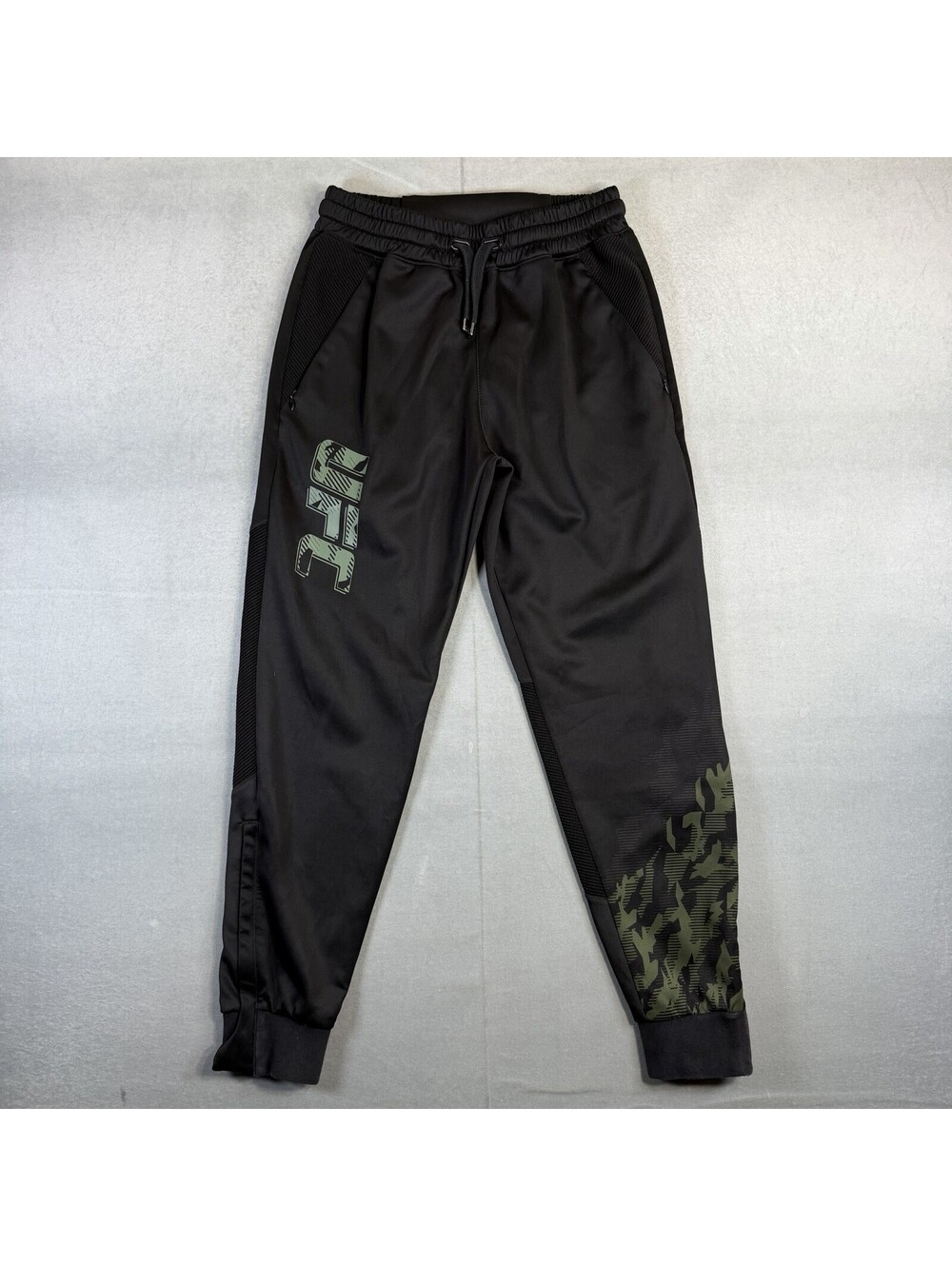 UFC Walkout Jogger Pants Mens XS Black Green Camo Performance Sweatpants BJJ MMA